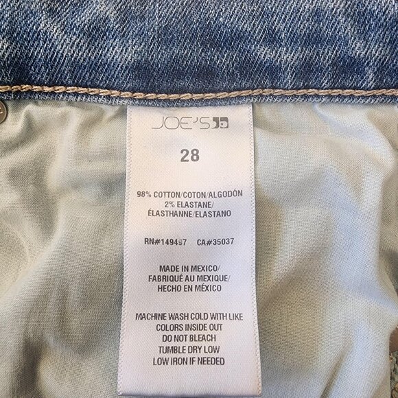 Joe's Jeans Womens 28 Light Blue Distressed Ripped Skinny Stretch Denim Ripon - Picture 4 of 10